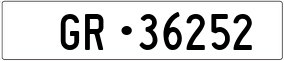 Trailer License Plate